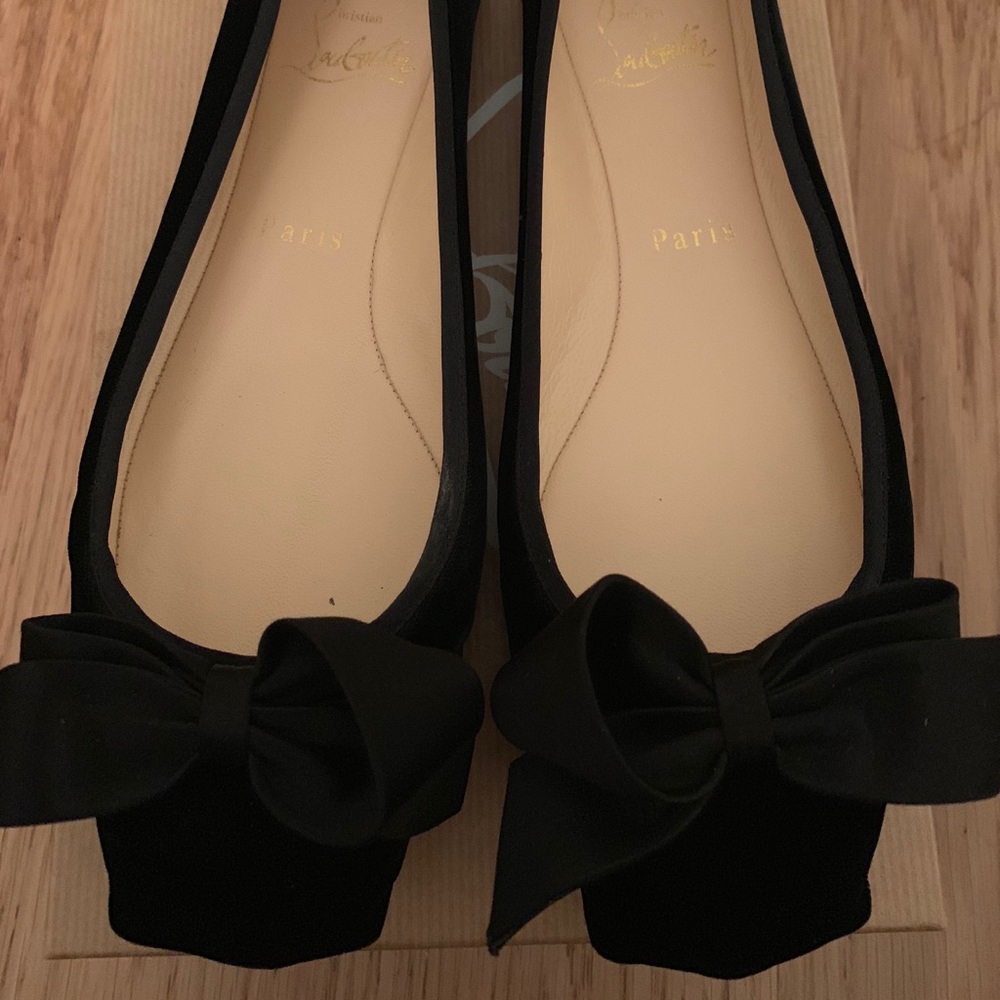 Authentic Velvet/Satin Christian Louboutin Flats